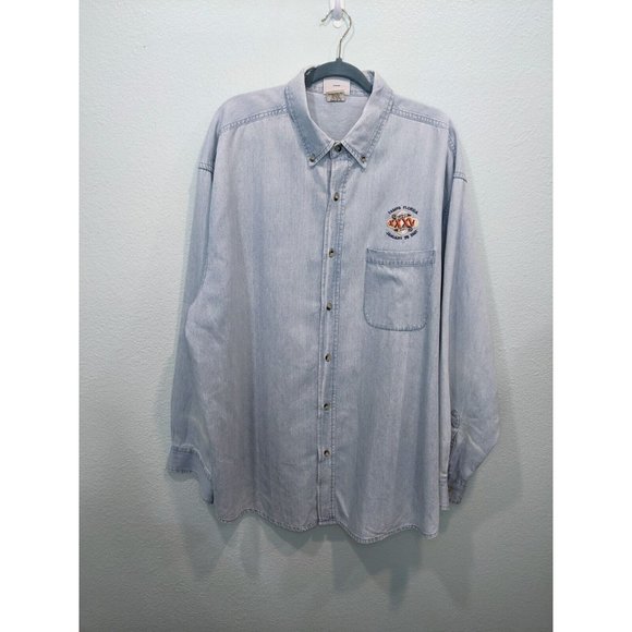Logo Athletic Other - Vintage Tampa Superbowl 2001 Chambray Button- Down Men's Size 2XL